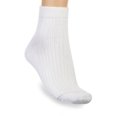 INgenius Men's / Women's Cushioned Sport Quarter Socks, Pair  wht