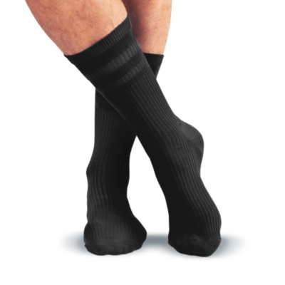Softop Men's Medium Weight Cotton-Rich Crew Socks, Pair  black