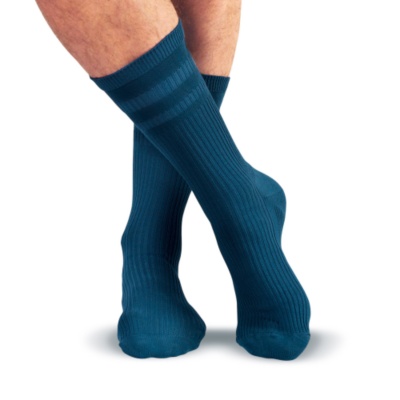 Softop Men's Medium Weight Cotton-Rich Crew Socks, Pair  navy