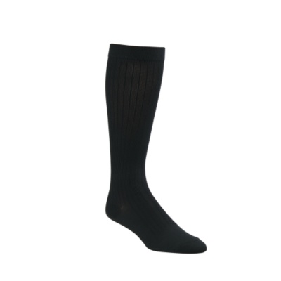 FootSmart Men’s Microfiber Nylon / Cotton Classic Rib Moderate Support Over-the-Calf Socks, Pair - 60127