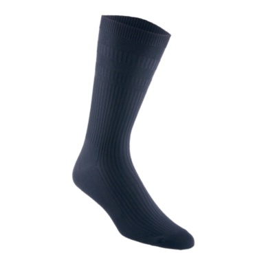 Softop Men's / Women's Extra Roomy Cotton-rich Crew Socks, Pair navy