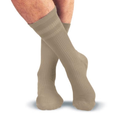 Softop Men's Original Weight Cotton-Rich Crew Socks, Pair  oatmeal