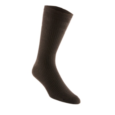 Softop Men's Wool Crew Socks, Pair dark brown