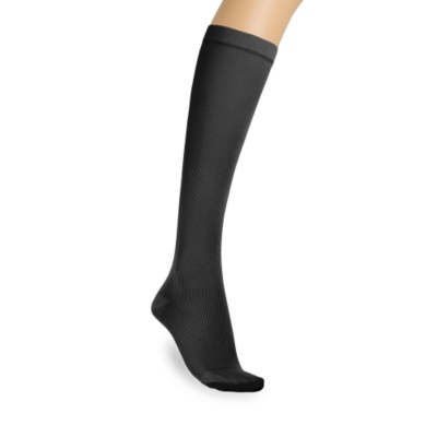Smart Support Women's Solid Nylon Firm Support Trouser Socks, Pair   black