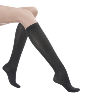 Smart Support Women's Triangle Microfiber Nylon Moderate Support Trouser Socks, Pair