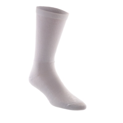 Therasock Men's / Women's Comfort System Lite Crew Socks, Pair  white
