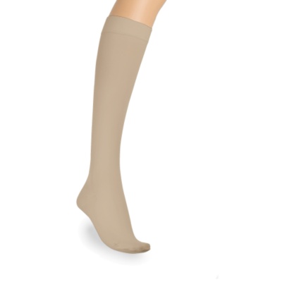 Jobst Women's Opaque Firm Support Closed Toe Knee Highs, Pair beige