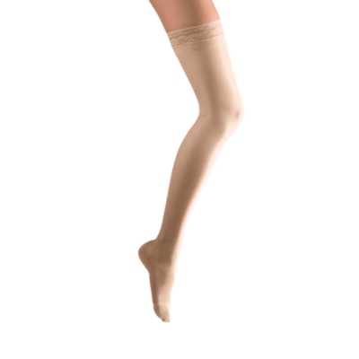 Select Support Women's Sheer Firm Support Thigh Highs, Pair  silky beige