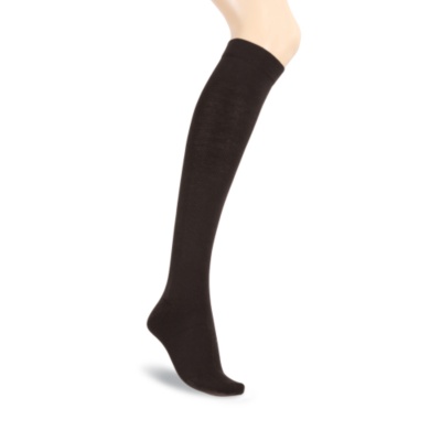 FootSmart Women's Wood Silk Moderate Support Trouser Socks, Pair brown