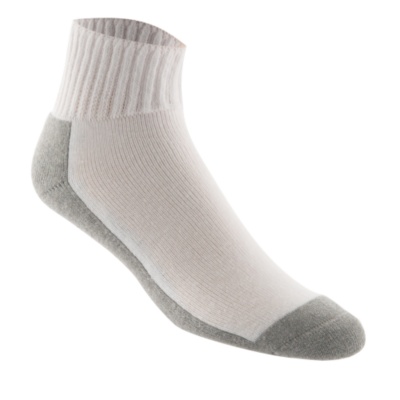 FootSmart Women's Diabetic Active Quarter Socks, Pair  white