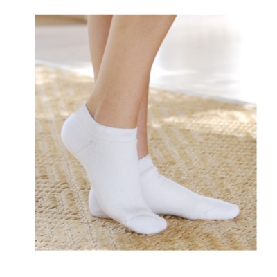 INgenius Men's / Women's Lite Cushioned No-Show Sport Socks, Pair  white/white