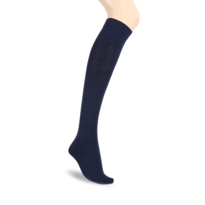 FootSmart Women's Wood Silk Firm Support Trouser Socks, Pair  navy