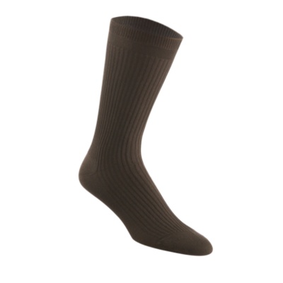 Banda Men's / Women's No-Elastic Cotton-Rich Crew Socks, Pair  brown