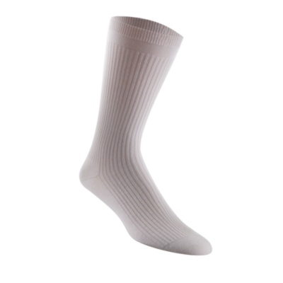 Banda Men's / Women's No-Elastic Cotton-Rich Crew Socks, Pair  white