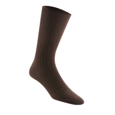 Banda Men's / Women's No-Elastic Lambswool Crew Socks, Pair brown