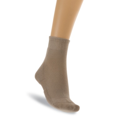 Comfortology Men's / Women's Cotton Quarter Socks, Pair   khaki