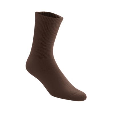 FootSmart Women's Diabetic Casual Crew Socks, Pair  brown