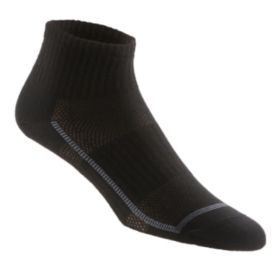 Feetures Light Men's / Women's Quarter Socks, Pair black