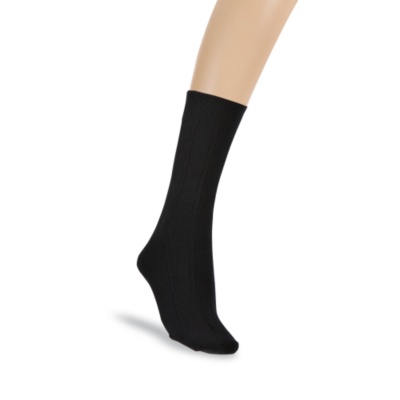 Soft-Fit Women's Cable Rib Crew Socks, Pair
