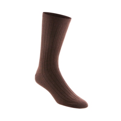 Banda Mens / Womens Extra Roomy Lambswool Crew Socks, Pair  brown