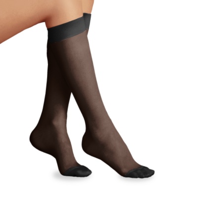 FootSmart Women's Sheer Firm Support Full Calf Knee Highs, Pair