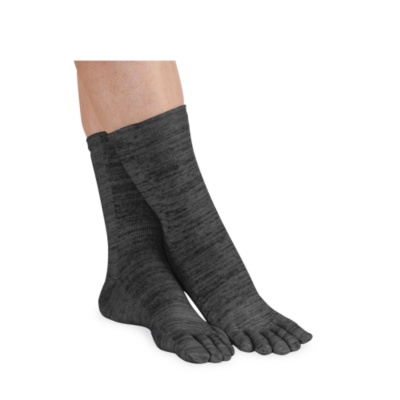 Injinji Mens / Womens Tetrasok Comfort Crew Toe Socks, Pair  grey
