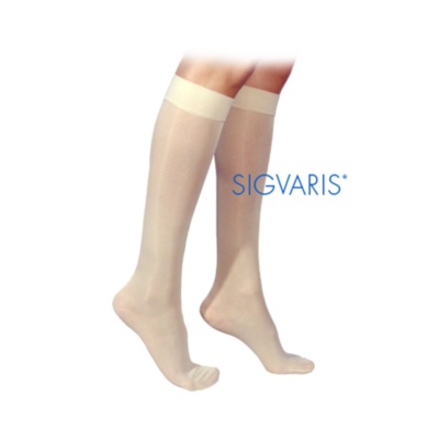 Sigvaris Womens Delilah Classic Moderate Support Knee Highs, Pair pearl