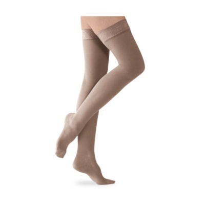 Sigvaris Womens 770 Truly Transparent Series Firm Support Thigh Highs, Pair  suntan