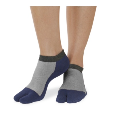 Injinji Mens / Womens Split Toe Mini Crew Socks, Pair navy
