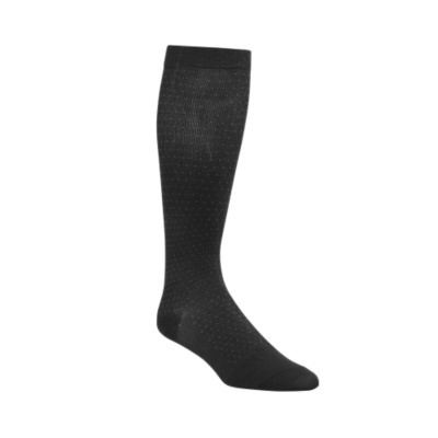 FootSmart Men’s Microfiber Nylon / Cotton Pin Dot Moderate Support Over-the-Calf Socks, Pair - 60625