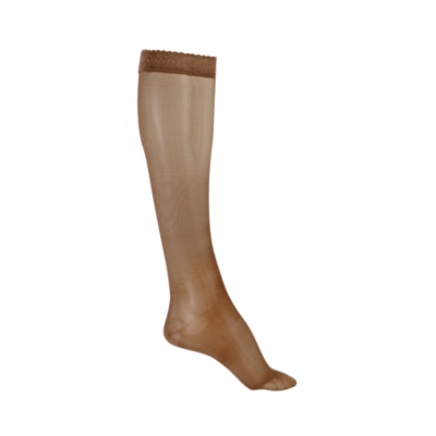 FootSmart Women's Sheer Lace Top Light Support Knee Highs, 3 Pair - 98684
