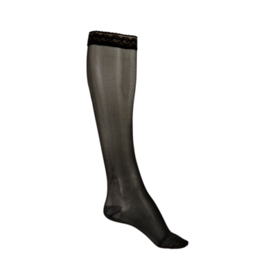 FootSmart Women's Sheer Lace Top Moderate Support Knee Highs, Pair