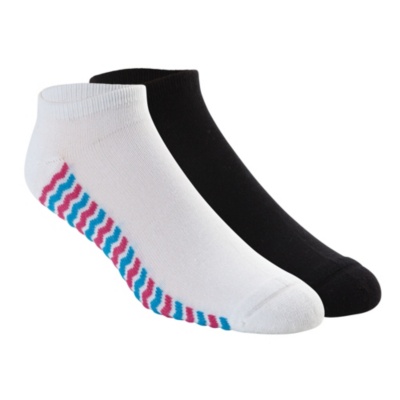 FootSmart Women's Massaging No-Show Socks, 2 Pairs - 61643