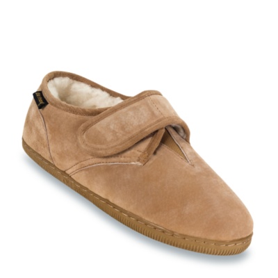 Old Friend Men's 'Adjustable Bootee' Slippers   chestnut m/d