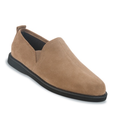 FootSmart Men's Suede Twin Gore Slippers - 70472