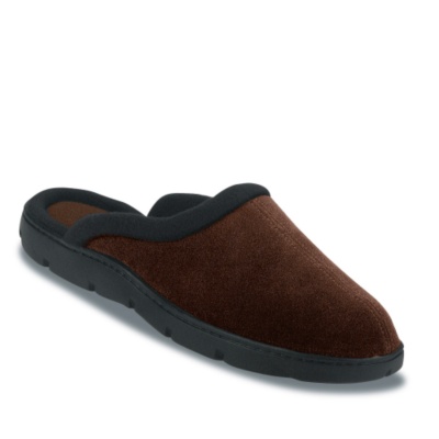 FootSmart Men's 'Suede Mule' Slippers   brown m/d
