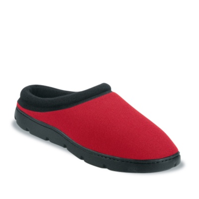 FootSmart Women's 'Flex Fleece Clog' Slippers   red w/d