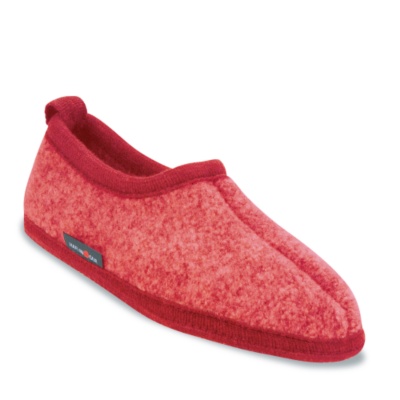 Haflinger Women's 'Highback' Slippers  ruby red