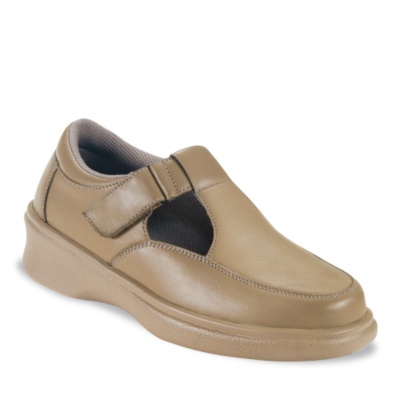 Orthofeet Women's 'Tiffany' T-Strap Shoes  taupe w/d-e