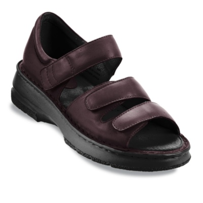 Propet Women's Ortho Walker II Sandals  claret lthr ww/2e