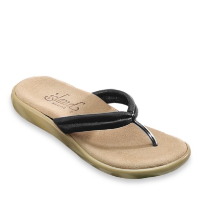 Island Hawaii Women's Thong Sandals  black m/b-c