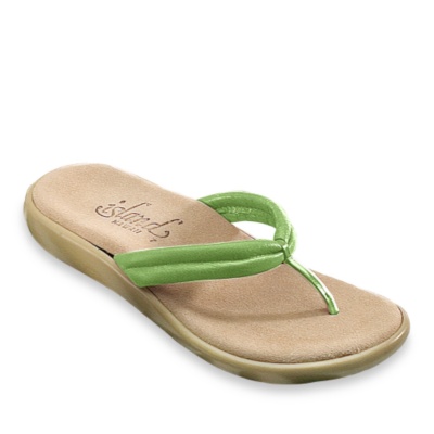 Island Hawaii Women's Thong Sandals  lime w/d-e