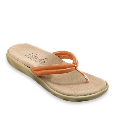 Island Hawaii Women's Thong Sandals  orange m/b-c