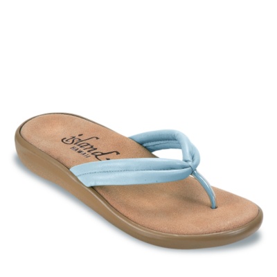 Island Hawaii Women's Thong Sandals  powder blue w/d-e