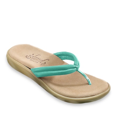 Island Hawaii Women's Thong Sandals  turquoise w/d-e