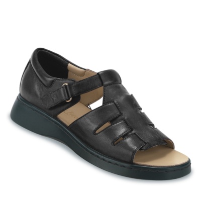 Drew Women's Lorane Sandals  black calf ww/2e