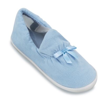 FootSmart Women's Micro Fleece Ballerina Slipper  island breeze