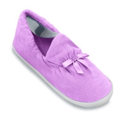 FootSmart Women's Micro Fleece Ballerina Slipper  lavender