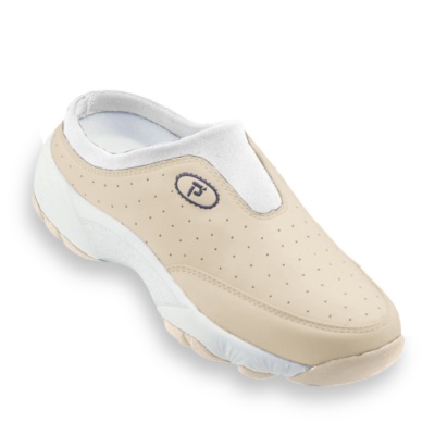 Propet Women's Wash N Wear Slides  bone/white m/b