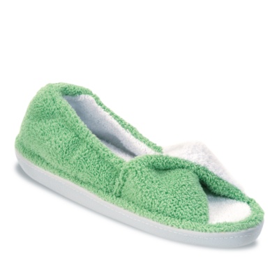 FootSmart Women's Jessica Ballerina Slippers  green w/d